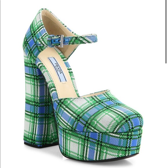 Prada
Plaid Ankle-Strap Platform Pumps brand new in box. Authentic size 40 - Picture 4 of 12